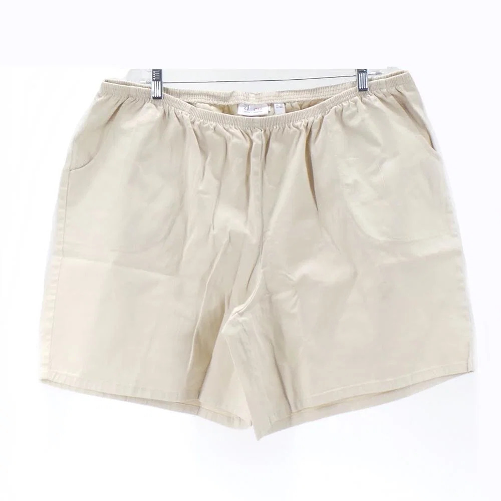Denim & Co. "How Timeless" Stretch Two Pocket Shorts Khaki - Regular